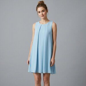 Simons Twik Light Blue Flowy Retro Sheath Dress